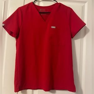 XS Catarina Scrub top! Winning Red NWOT - took off to wash!